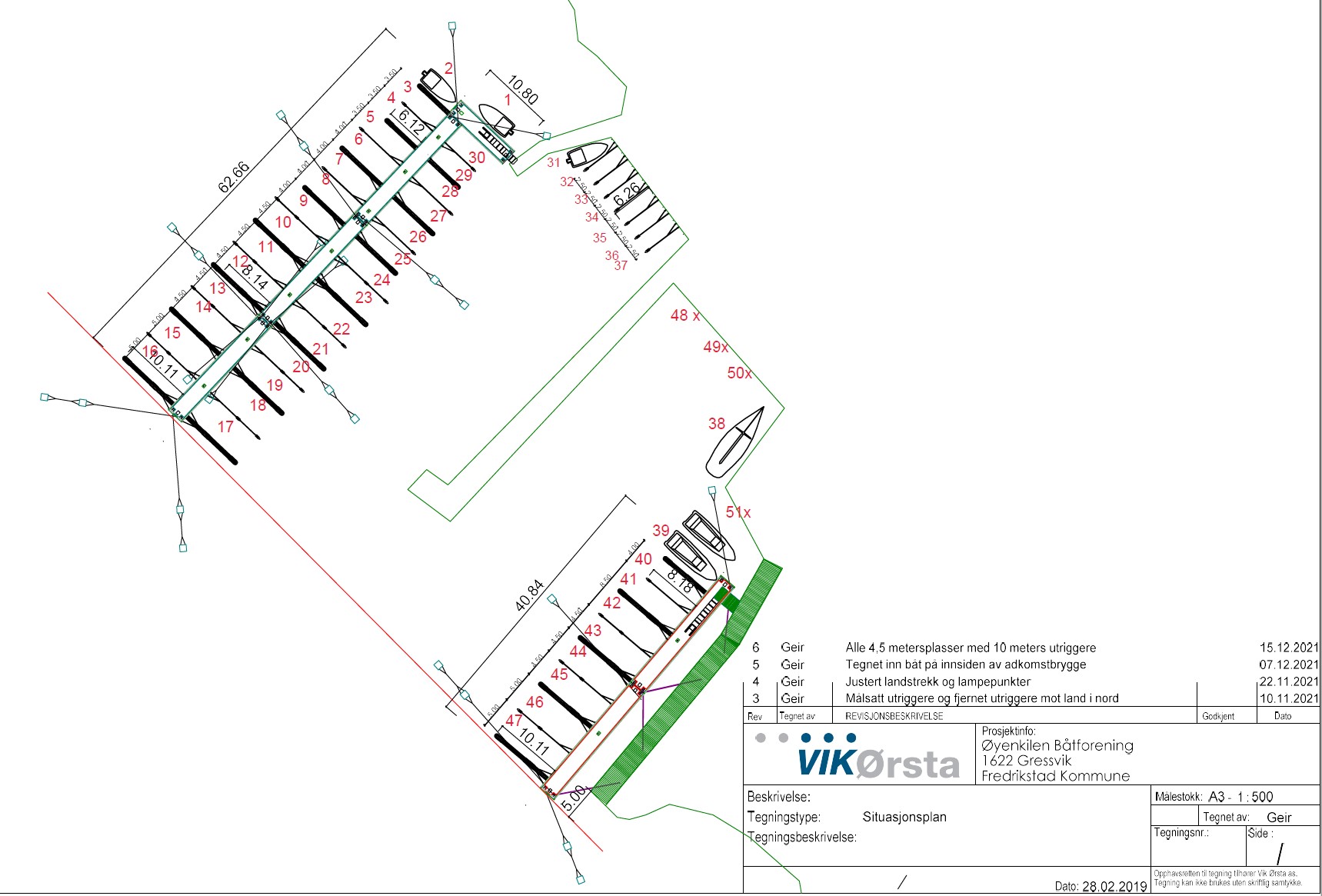 Artikkelbilde til artikkelen Situasjonstegning av de nye flytebryggene
